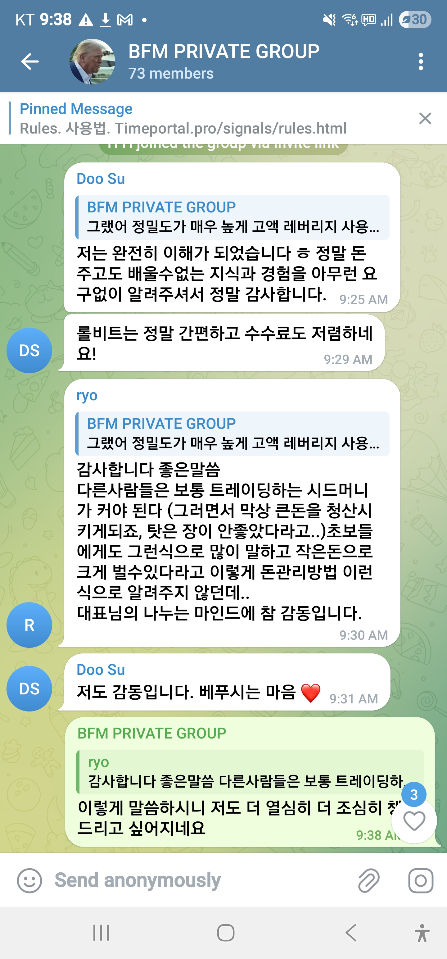 Telegram Trading Result